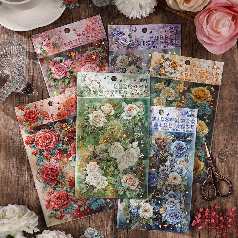 Yuezhen Rose Высечные Водонепроницаемые ПЭТ Наклейки для Журнала - Креативные Цветочные Дизайны
Yuezhen Rose Высечные Водонепроницаемые ПЭТ Наклейки для Журнала - Креативные Цветочные Дизайны
