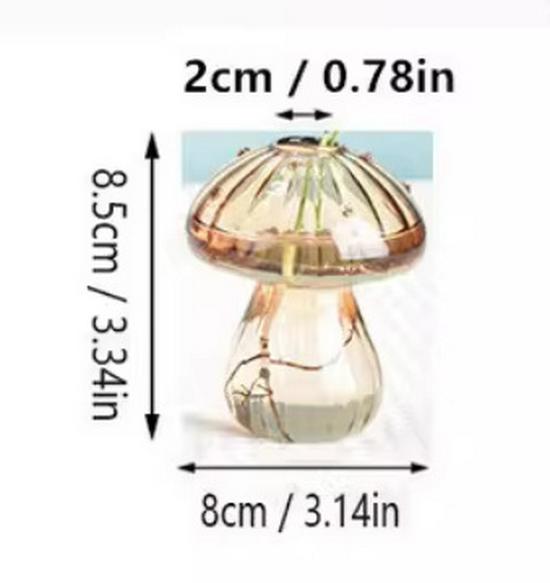 Modern Colorful Mushroom Glass Vase - Exquisite Art Ornament for Living Room, Small Hydroponic Container
Modern Colorful Mushroom Glass Vase - Exquisite Art Ornament for Living Room, Small Hydroponic Container