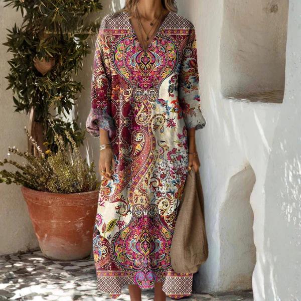 2026 Floral V-neck Long Sleeve 3D Print Dress Medium
2026 Floral V-neck Long Sleeve 3D Print Dress Medium