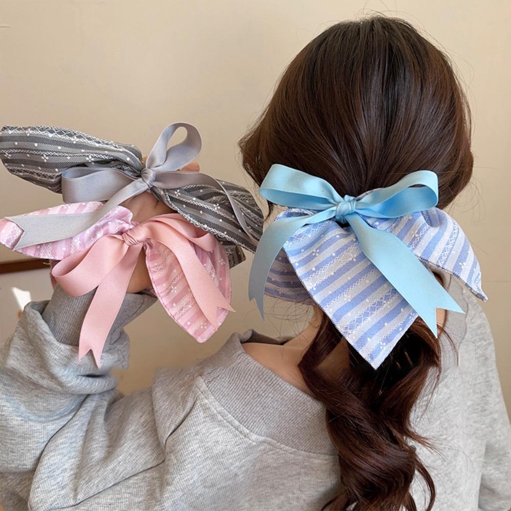 Korean Style Plaid Silk Ribbon Scrunchies Bow Women Ponytail Holder Square Cloth Hair Tie Daily сірий
Korean Style Plaid Silk Ribbon Scrunchies Bow Women Ponytail Holder Square Cloth Hair Tie Daily сірий