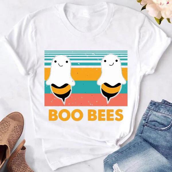 Funny Boo Bees Print Tshirts for Women Summer Round Neck Tee Shirt Femme Fashion Casual Tshirts M
Funny Boo Bees Print Tshirts for Women Summer Round Neck Tee Shirt Femme Fashion Casual Tshirts M