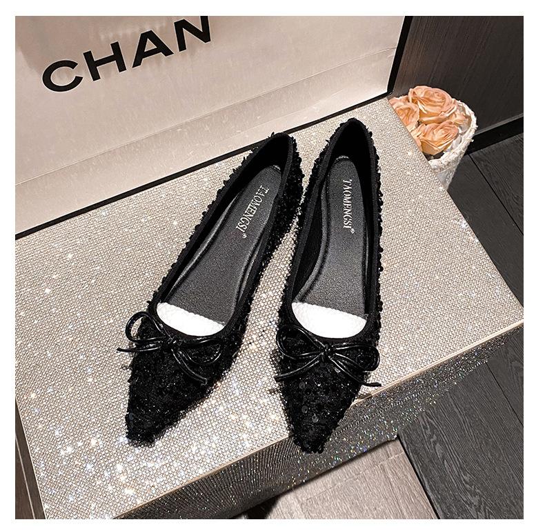 Весна блестящие пайетки изысканный маленький острый носок неглубокий вырез мягкая подошва бант для свиданий одинарные туфли женские 35 чёрный
Весна блестящие пайетки изысканный маленький острый носок неглубокий вырез мягкая подошва бант для свиданий одинарные туфли женские 35 чёрный