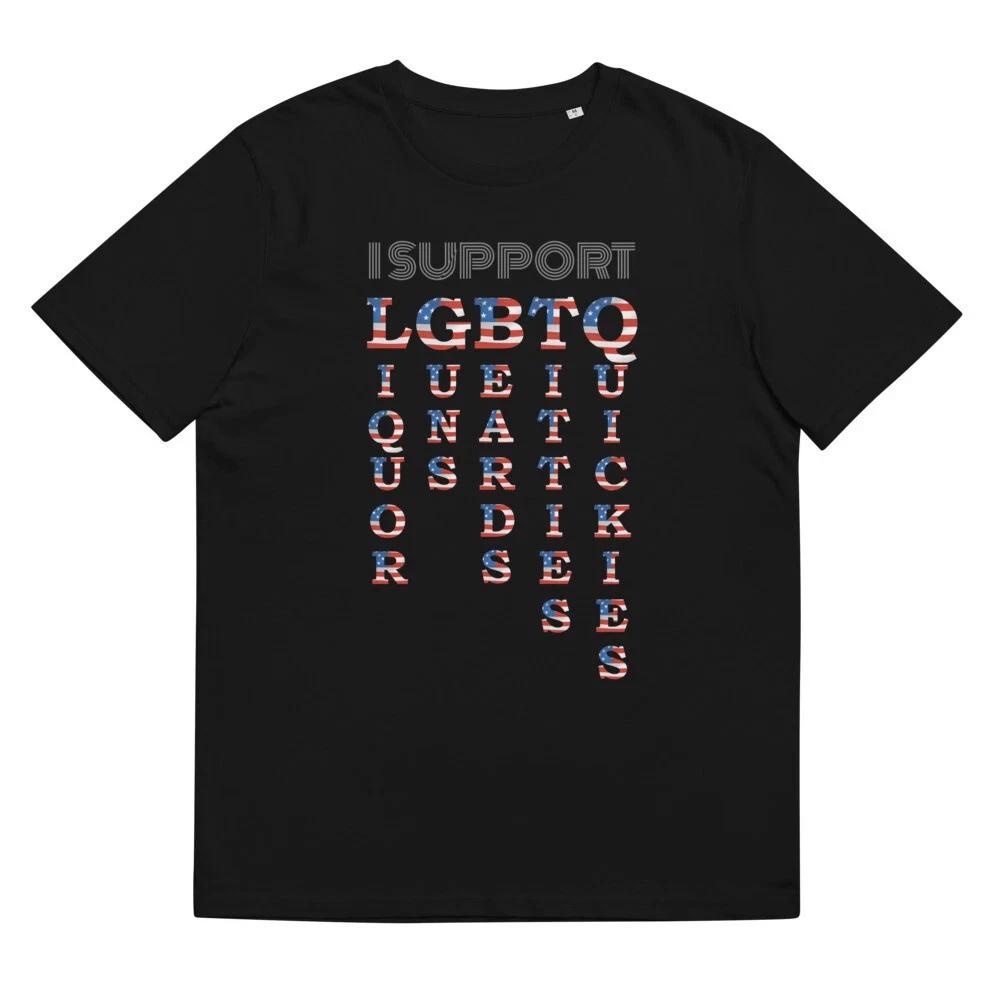 I support LGBTQ | Unisex t-shirt | USA flag letters 4XL
I support LGBTQ | Unisex t-shirt | USA flag letters 4XL