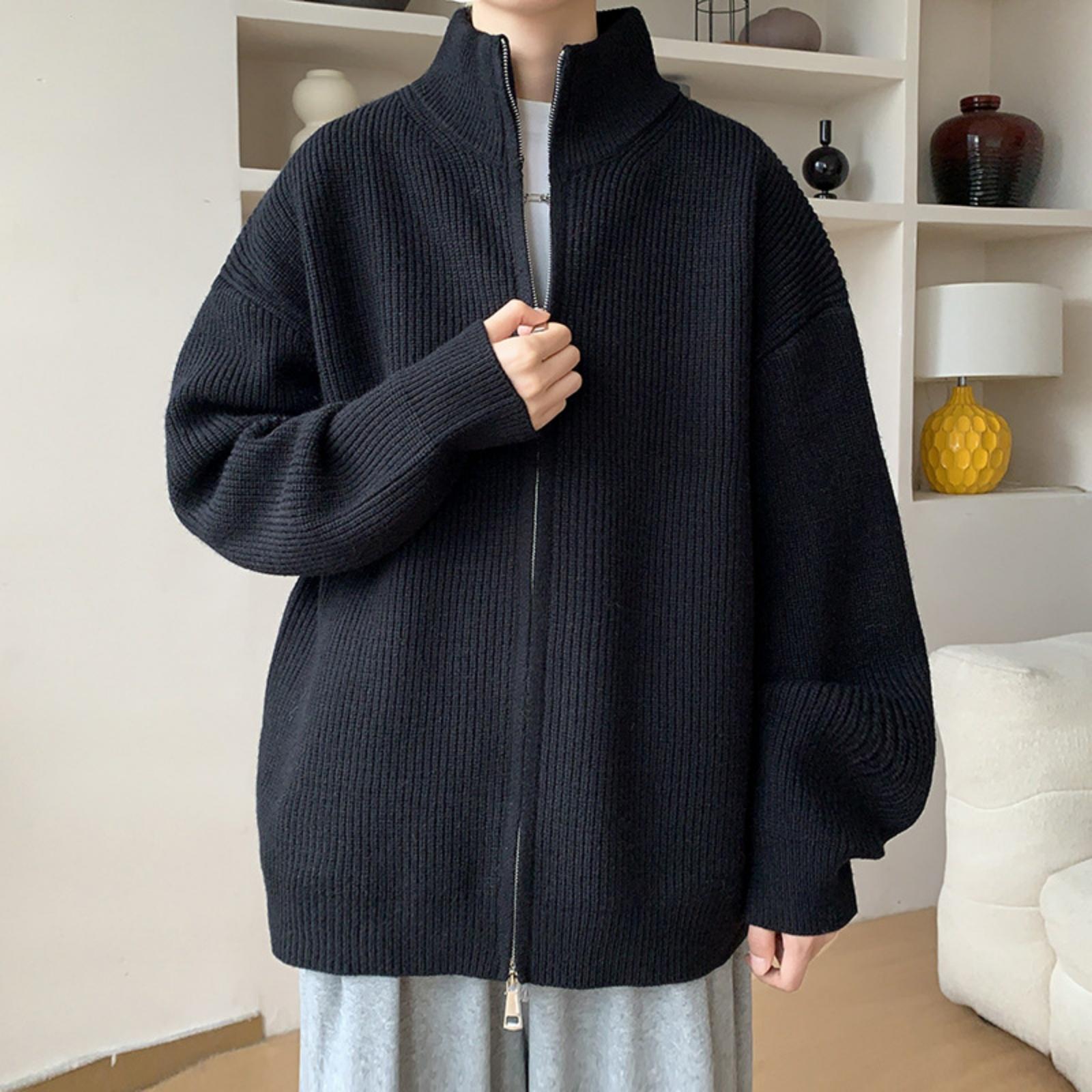 Men s Solid-color Loose Cardigan, Sweater, Knitted Sweater, Men s And Women s Stand-up Collar Zipper Jacket L
Men s Solid-color Loose Cardigan, Sweater, Knitted Sweater, Men s And Women s Stand-up Collar Zipper Jacket L