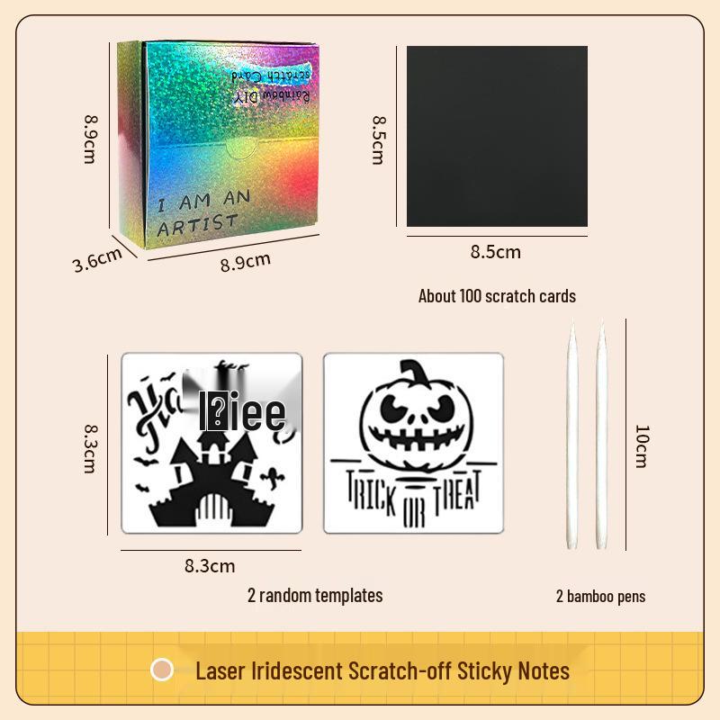 Children s DIY Laser Scratch Art Doodle Sticky Notes & Bookmarks Set 8.9*3.6cm
Children s DIY Laser Scratch Art Doodle Sticky Notes & Bookmarks Set 8.9*3.6cm