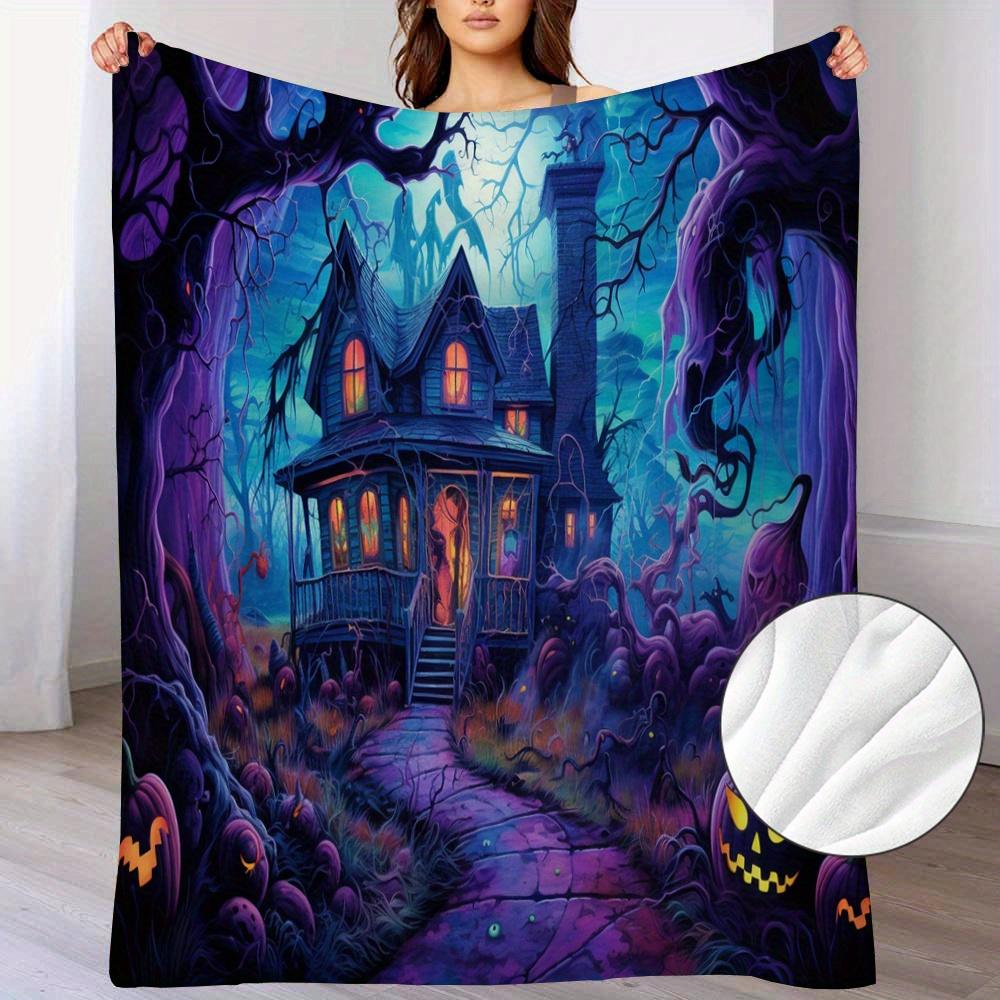 1pc Blue Purple Halloween Blanket Horro Castle Printed Skin-Friendly Soft Blanket 2025 New for Home Sofa Halloween Decoration Flannel 75 x 100
1pc Blue Purple Halloween Blanket Horro Castle Printed Skin-Friendly Soft Blanket 2025 New for Home Sofa Halloween Decoration Flannel 75 x 100