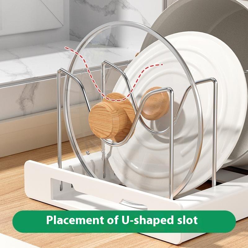 Extendable Pot Lid Organizer Kitchen Countertop Cabinet Storage Rack Stainless Steel+HIPS Cookware Holder Black
Extendable Pot Lid Organizer Kitchen Countertop Cabinet Storage Rack Stainless Steel+HIPS Cookware Holder Black