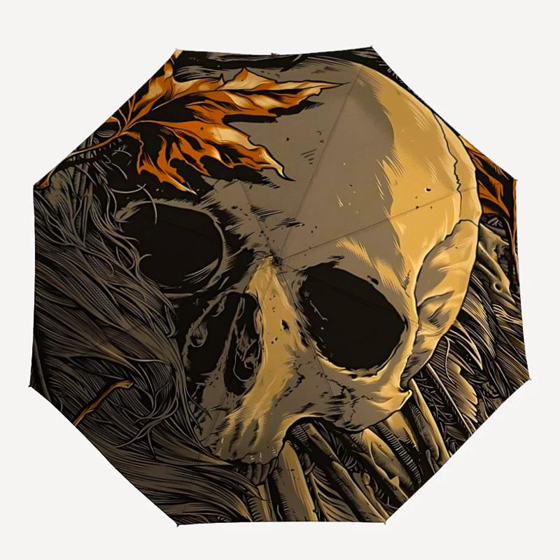 1pc Skull Leaves Fashionable Automatic Opening/Closing Folding Umbrella with 8 Bones, Windproof Portable, Daily Use82
1pc Skull Leaves Fashionable Automatic Opening/Closing Folding Umbrella with 8 Bones, Windproof Portable, Daily Use82