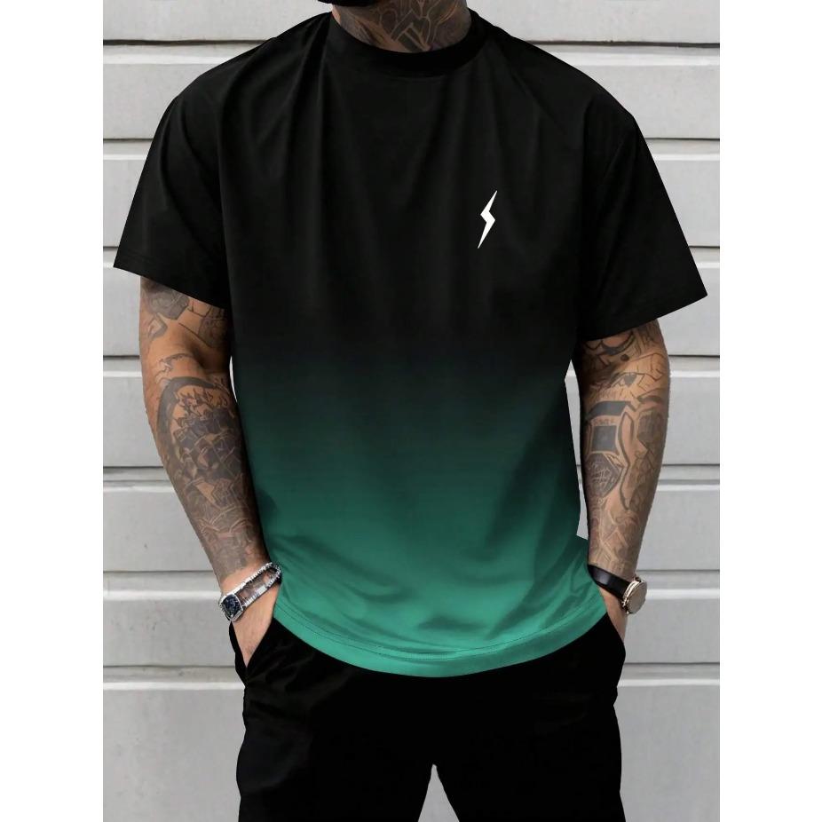Plus Size Men s Ombre Gradient Lightning Bolt Graphic T-Shirt - Sporty Casual Short Sleeve Round Neck Tee Regular Fit, Everyday Comfort PLUS SIZE XS
Plus Size Men s Ombre Gradient Lightning Bolt Graphic T-Shirt - Sporty Casual Short Sleeve Round Neck Tee Regular Fit, Everyday Comfort PLUS SIZE XS