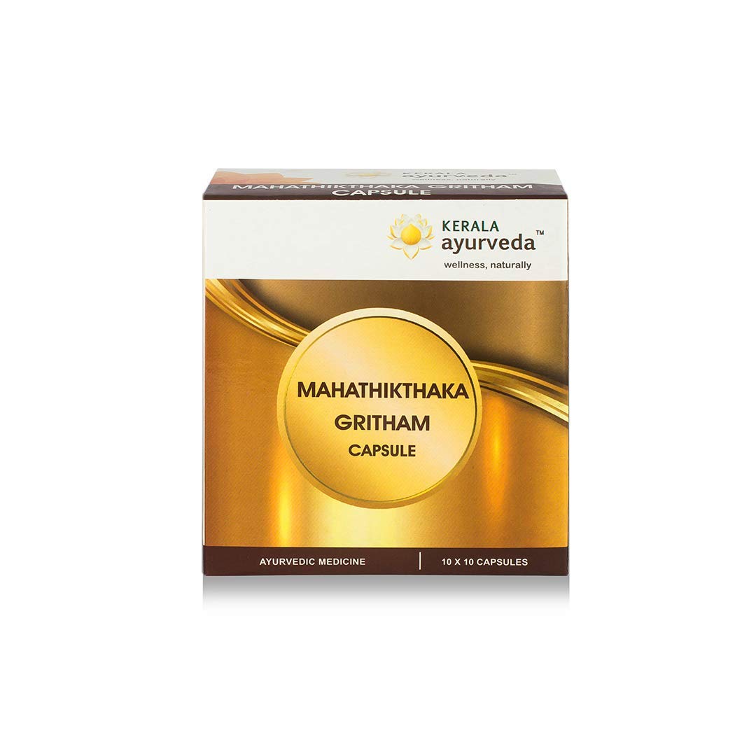 Kerala Ayurveda Mahathikthaka Gritham Capsule 100 Count | Herbal Wellness Supplement for Adults
Kerala Ayurveda Mahathikthaka Gritham Capsule 100 Count | Herbal Wellness Supplement for Adults