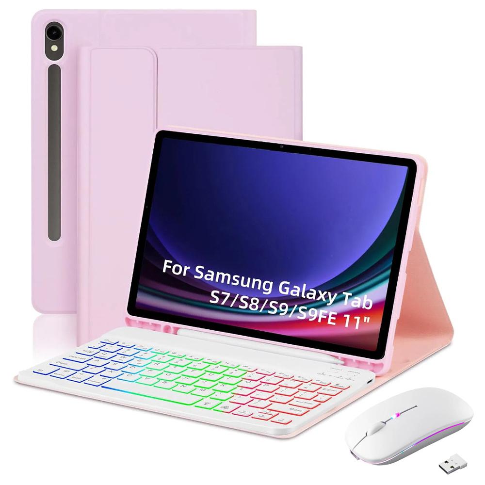RGB-X710D Bluetooth-Compatible Keyboard Mouse Set for Samsung Galaxy Tab S10 FE/S9 FE/S9/S8/S7 RGB Backlit Keyboard+Mouse Pink
RGB-X710D Bluetooth-Compatible Keyboard Mouse Set for Samsung Galaxy Tab S10 FE/S9 FE/S9/S8/S7 RGB Backlit Keyboard+Mouse Pink