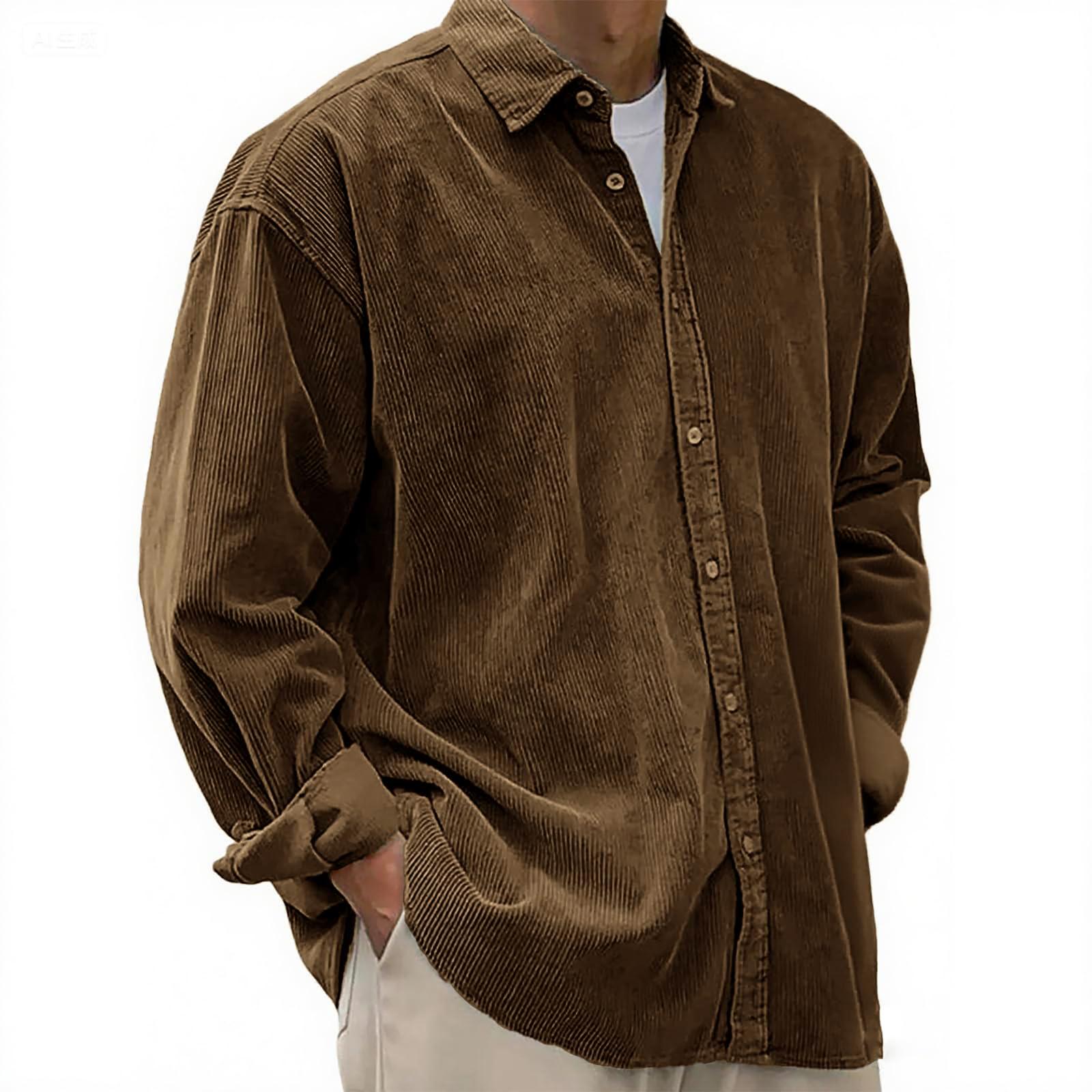 Men Corduroy Long Sleeve Button Down Shirt Classic Point Collar Relaxed Fit Casual Top for Everyday Wear M коричневый
Men Corduroy Long Sleeve Button Down Shirt Classic Point Collar Relaxed Fit Casual Top for Everyday Wear M коричневый