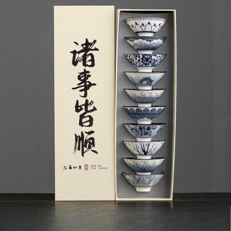 10pcs Blue and White Porcelain Tea Cup Ceramic Kung Fu Tea Cup Chinese Style Bamboo Hat Tea Cup Kung Fu Teaset Gift Box Set 70ml 10pcs
10pcs Blue and White Porcelain Tea Cup Ceramic Kung Fu Tea Cup Chinese Style Bamboo Hat Tea Cup Kung Fu Teaset Gift Box Set 70ml 10pcs