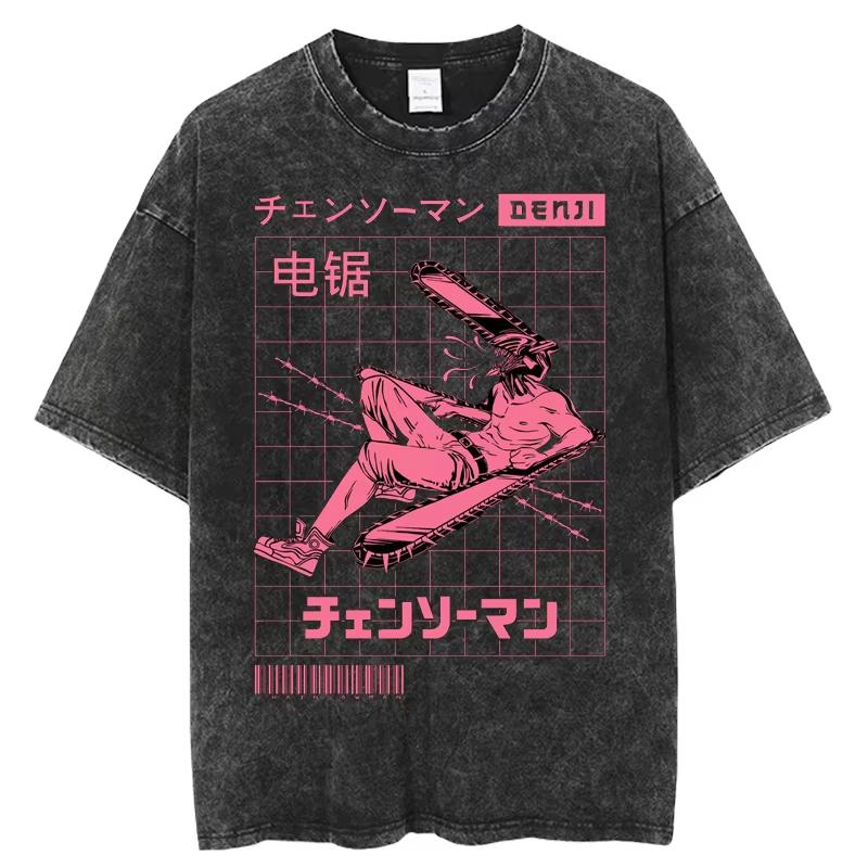 Japan Anime Chainsaw Man Denji Pochita Printed Washed Tshirt Men Oversized Street Tshirts High Quality Cotton Tee Harajuku Tops M
Japan Anime Chainsaw Man Denji Pochita Printed Washed Tshirt Men Oversized Street Tshirts High Quality Cotton Tee Harajuku Tops M