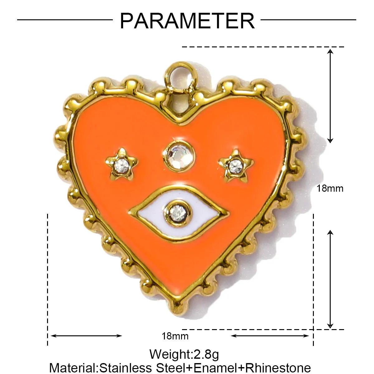 3pcs/Lot Stainless Steel Enamel Square Heart Diy Earring Charms Woman Evil Eye Necklace Pendants Poker Jewelry
3pcs/Lot Stainless Steel Enamel Square Heart Diy Earring Charms Woman Evil Eye Necklace Pendants Poker Jewelry