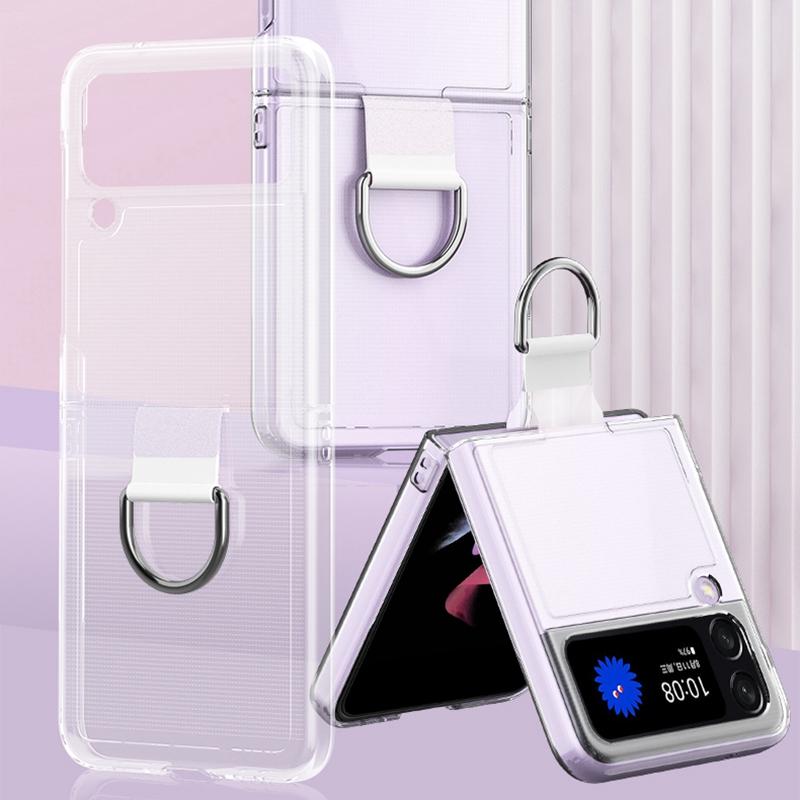 For Samsung Galaxy Z Flip4 5G Transparent Metal Ring Holder Design Hard PC+PVC Phone Case Cover Folding Shell A
For Samsung Galaxy Z Flip4 5G Transparent Metal Ring Holder Design Hard PC+PVC Phone Case Cover Folding Shell A