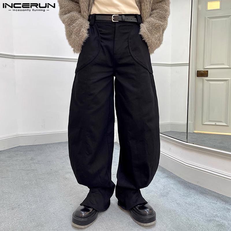 INCERUN мужские однотонные брюки-фонарики на молнии повседневные свободные брюки 
INCERUN мужские однотонные брюки-фонарики на молнии повседневные свободные брюки