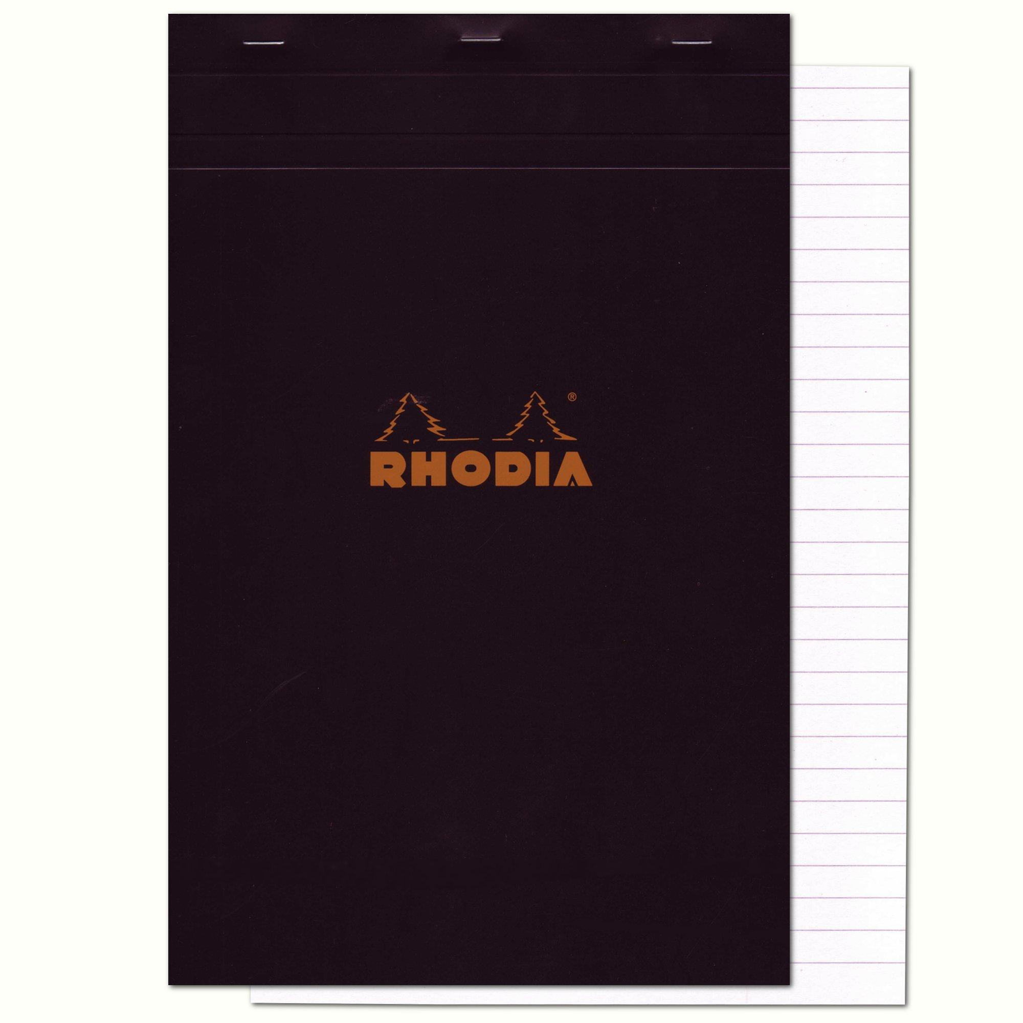 Rhodia Staplebound Notepad - 80 Lined Sheets - 8 1/4 x 12 1/2 Inches - Black Cover
Rhodia Staplebound Notepad - 80 Lined Sheets - 8 1/4 x 12 1/2 Inches - Black Cover
