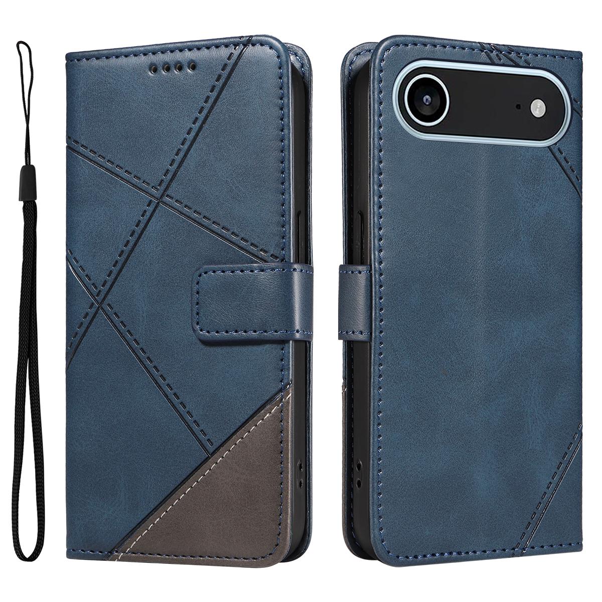 For iPhone Air Leather Case Geometric Line Design Wallet Phone Cover with Wrist Strap
For iPhone Air Leather Case Geometric Line Design Wallet Phone Cover with Wrist Strap