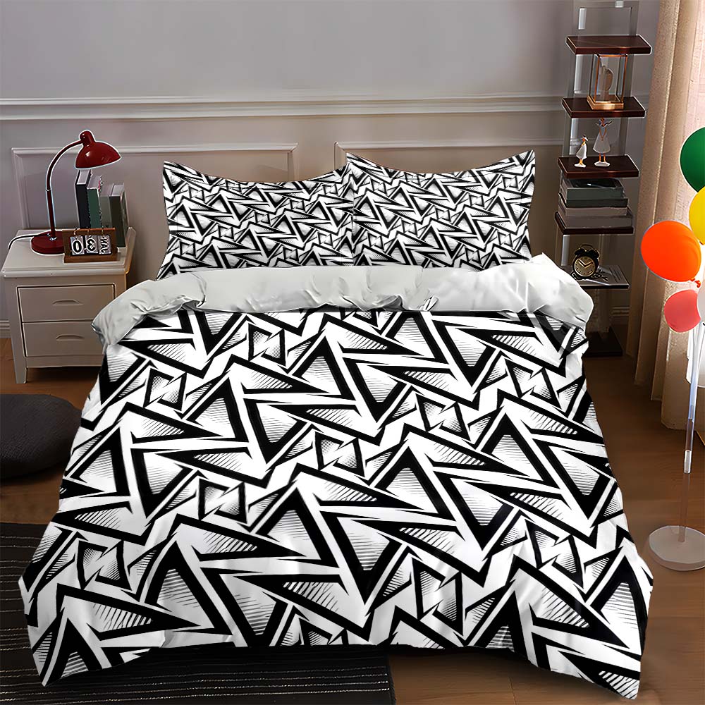 Abstract geometric triangles. Bedding Duvet cover sets Duvet covers Pillowcases gifts (1 * Duvet Cover 2 * Pillowcases, without duvet insert) 135x200cm
Abstract geometric triangles. Bedding Duvet cover sets Duvet covers Pillowcases gifts (1 * Duvet Cover 2 * Pillowcases, without duvet insert) 135x200cm