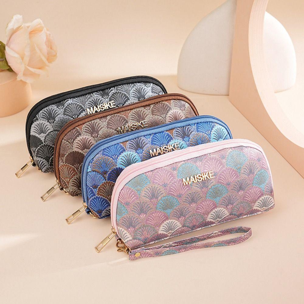 Jacquard Embroidery Handbag Coin Pocket Women Long Purse Portable Shell Clutch Wallet Outdoor чорний
Jacquard Embroidery Handbag Coin Pocket Women Long Purse Portable Shell Clutch Wallet Outdoor чорний