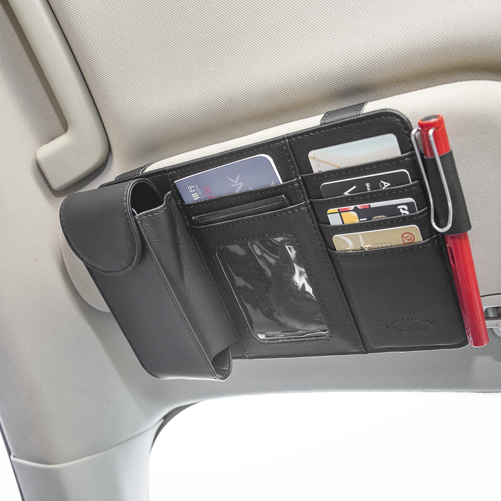GOATHERD Car Sun Visor Microfiber Leather Storage Bag Driver License Cards Glasses Holder Bag Beige
GOATHERD Car Sun Visor Microfiber Leather Storage Bag Driver License Cards Glasses Holder Bag Beige