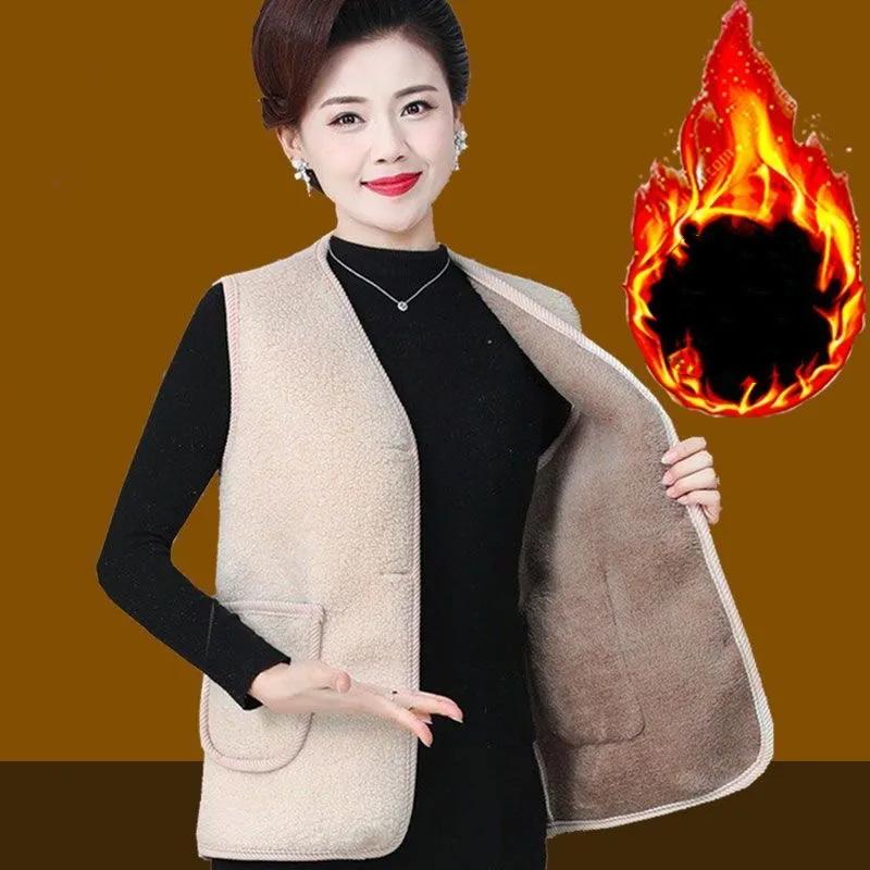 Женский осенне-зимний утолщенный жилет для среднего возраста из флиса из овечьей шерсти с круглым вырезом 5XL
Женский осенне-зимний утолщенный жилет для среднего возраста из флиса из овечьей шерсти с круглым вырезом 5XL
