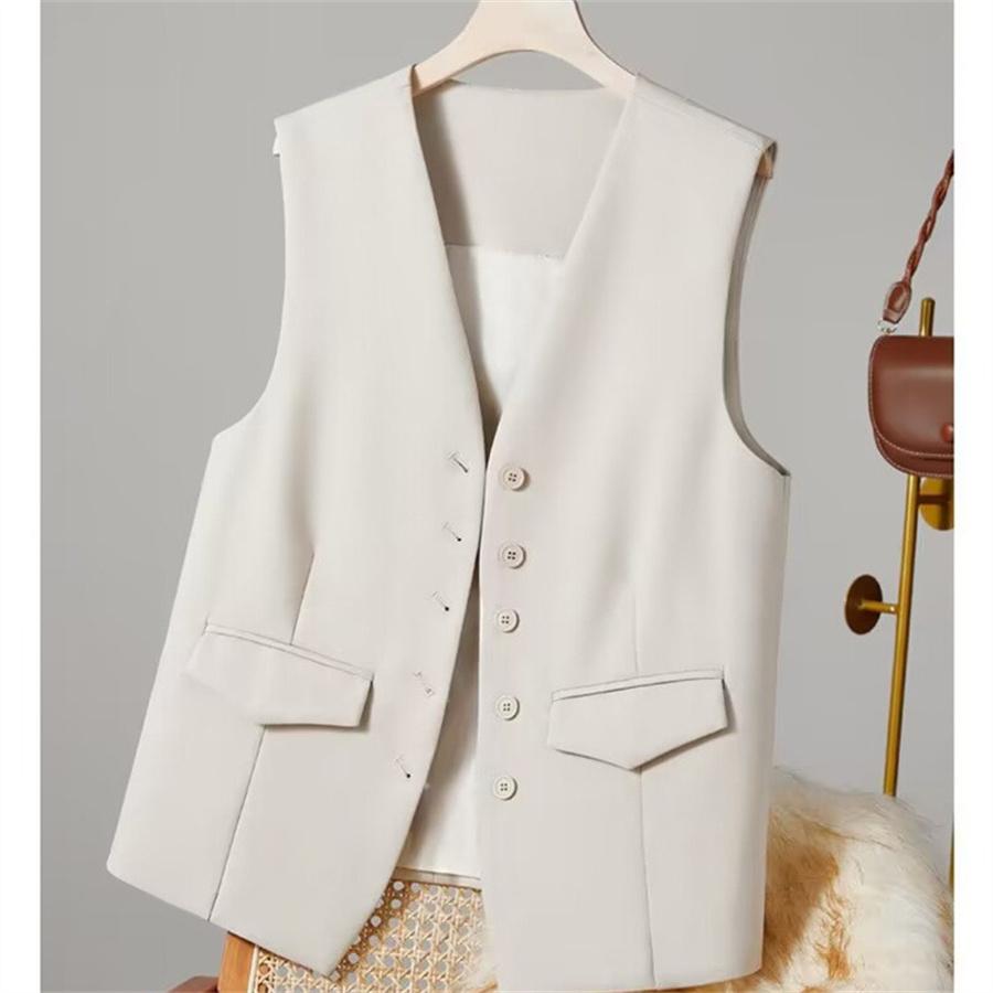 Деловой жилет, пиджак для женщин, пиджаки, модные летние куртки, корейские свободные повседневные пиджаки без рукавов, костюмы 3XL покинуть белый
Деловой жилет, пиджак для женщин, пиджаки, модные летние куртки, корейские свободные повседневные пиджаки без рукавов, костюмы 3XL покинуть белый
