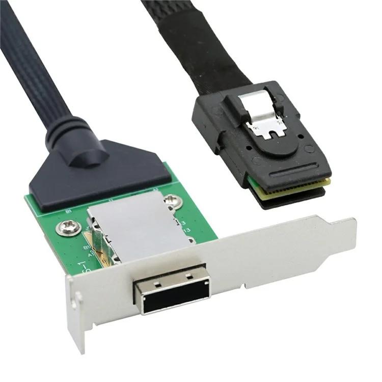 SF-083-36PIN Internal Mini SAS SFF-8087 Male to External SFF-8088 Female Extension Cable PCBA with Low Profile Bracket
SF-083-36PIN Internal Mini SAS SFF-8087 Male to External SFF-8088 Female Extension Cable PCBA with Low Profile Bracket