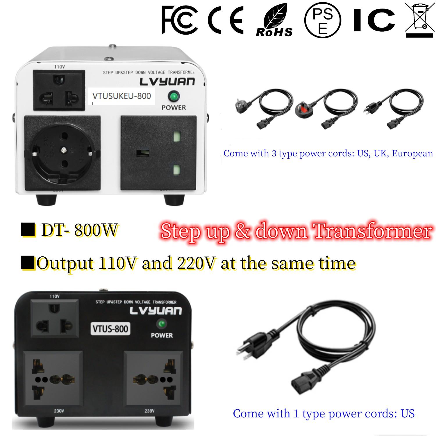 Преобразователь напряжения мощностью 800 Вт, повышающий напряжение со 110/120 В до 220/240 В или понижающий с 220/240 В до 110/120 В/Шнур питания для США/ЕС/Великобритании, адаптер для международных путешествий
Преобразователь напряжения мощностью 800 Вт, повышающий напряжение со 110/120 В до 220/240 В или понижающий с 220/240 В до 110/120 В/Шнур питания для США/ЕС/Великобритании, адаптер для международных путешествий