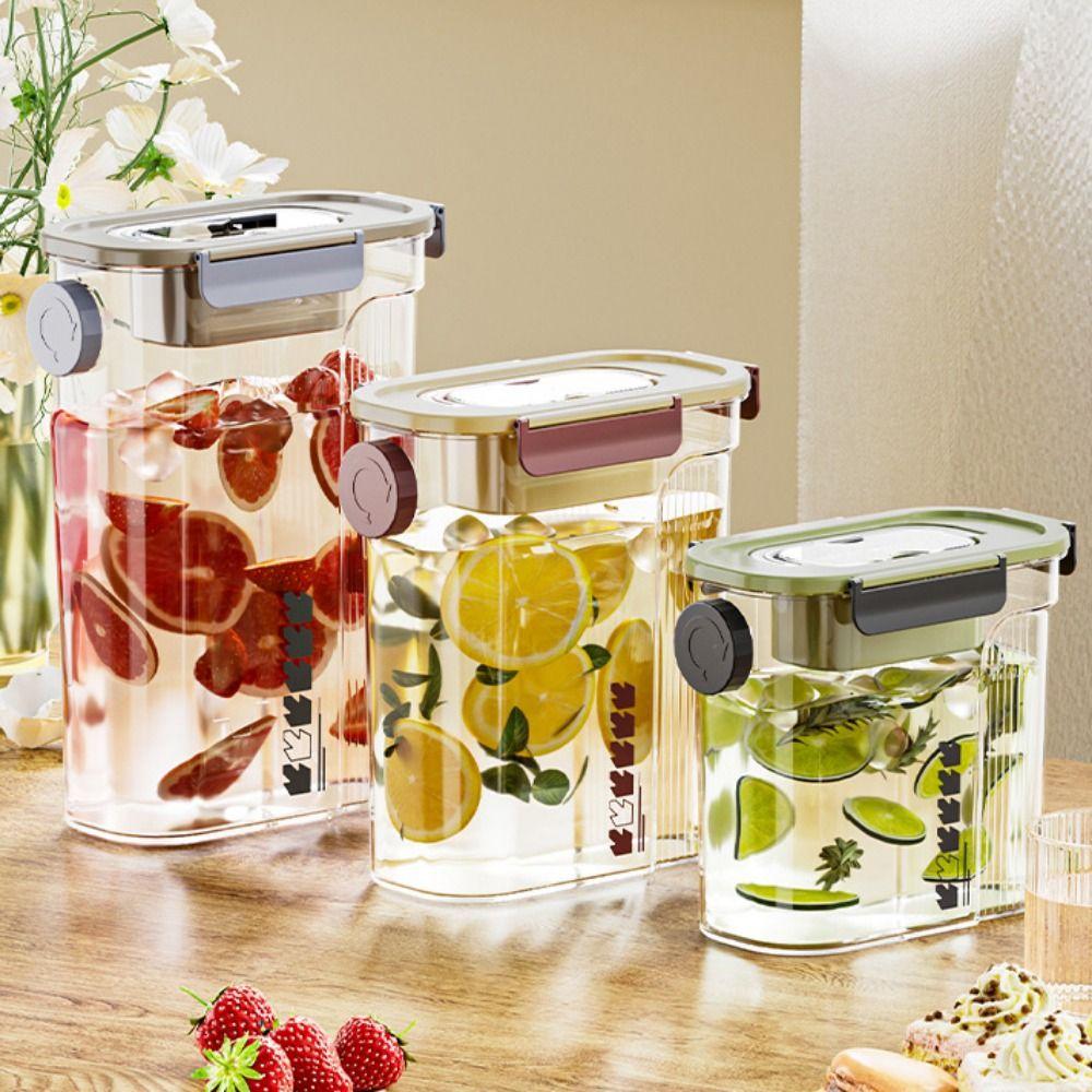 Summer Refrigerator Jug with Faucet Fruit Tea Drink Container Portable Water Jug Grain/Rice/Bean White-2L
Summer Refrigerator Jug with Faucet Fruit Tea Drink Container Portable Water Jug Grain/Rice/Bean White-2L