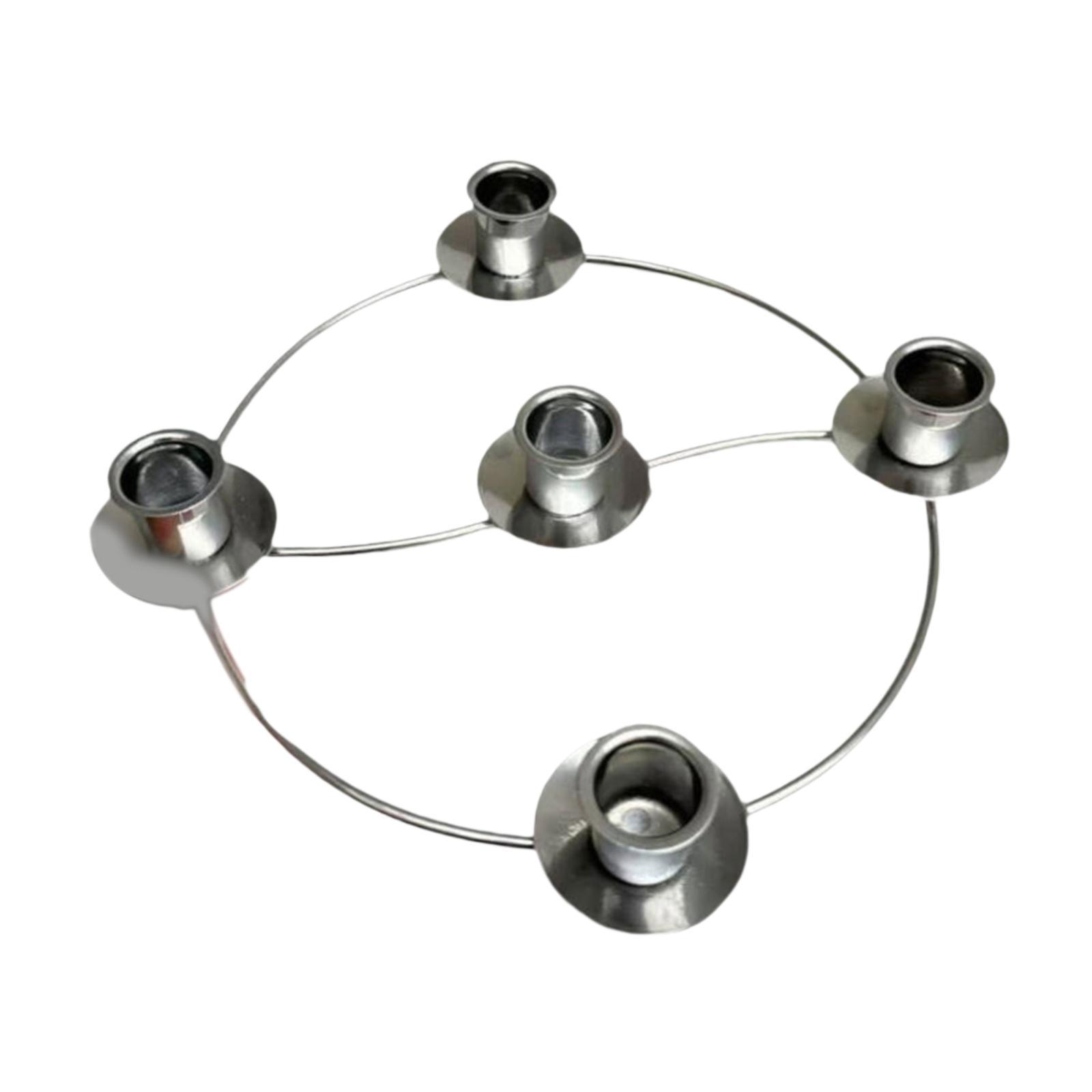 Advent Ring Candle Holder Durable Iron Candlestick Wreath Centerpiece for Holiday Table Decor Christmas Apartment срібний
Advent Ring Candle Holder Durable Iron Candlestick Wreath Centerpiece for Holiday Table Decor Christmas Apartment срібний
