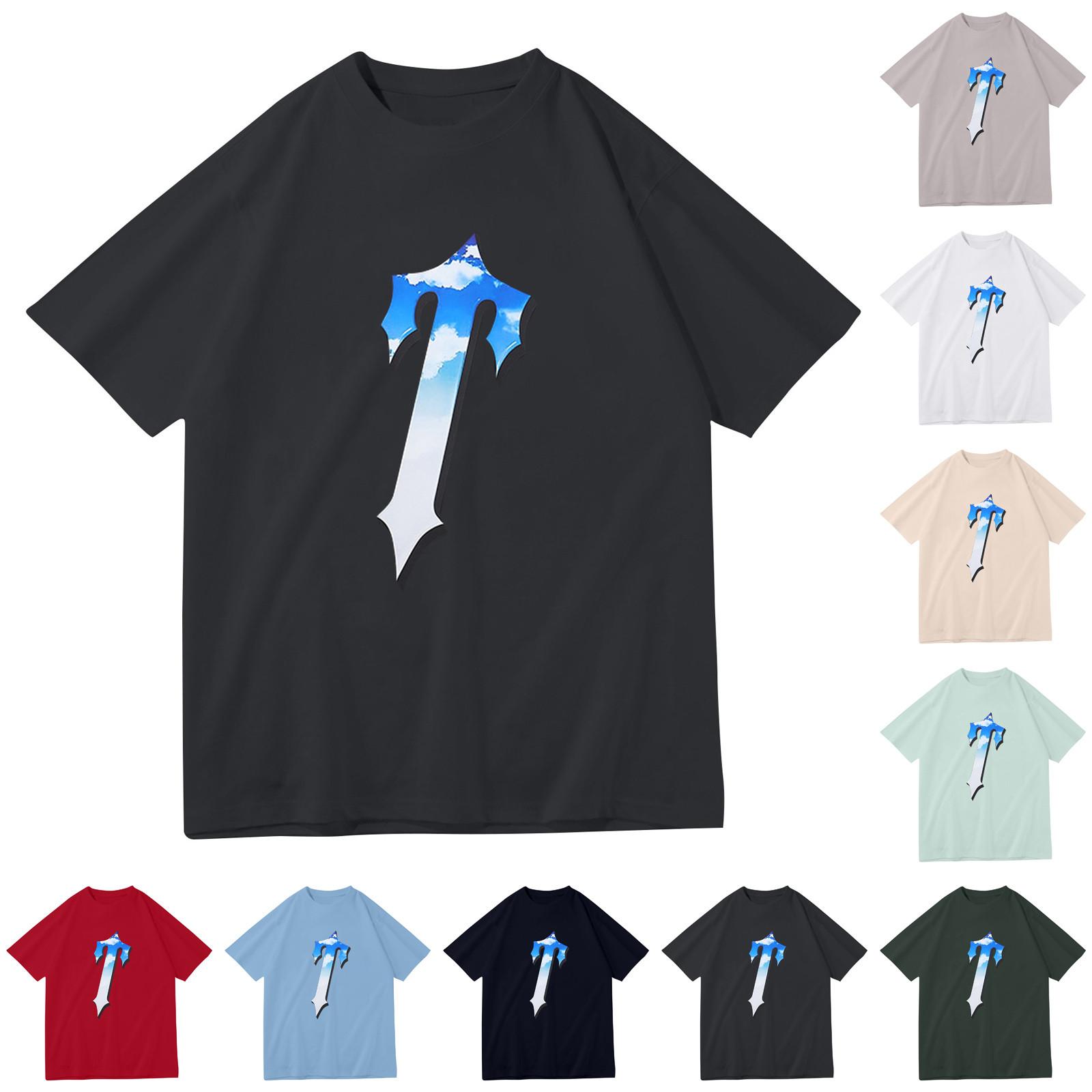 Мужская футболка с коротким рукавом и принтом, летняя круглая шея, трендовая повседневная толстовка
Мужская футболка с коротким рукавом и принтом, летняя круглая шея, трендовая повседневная толстовка