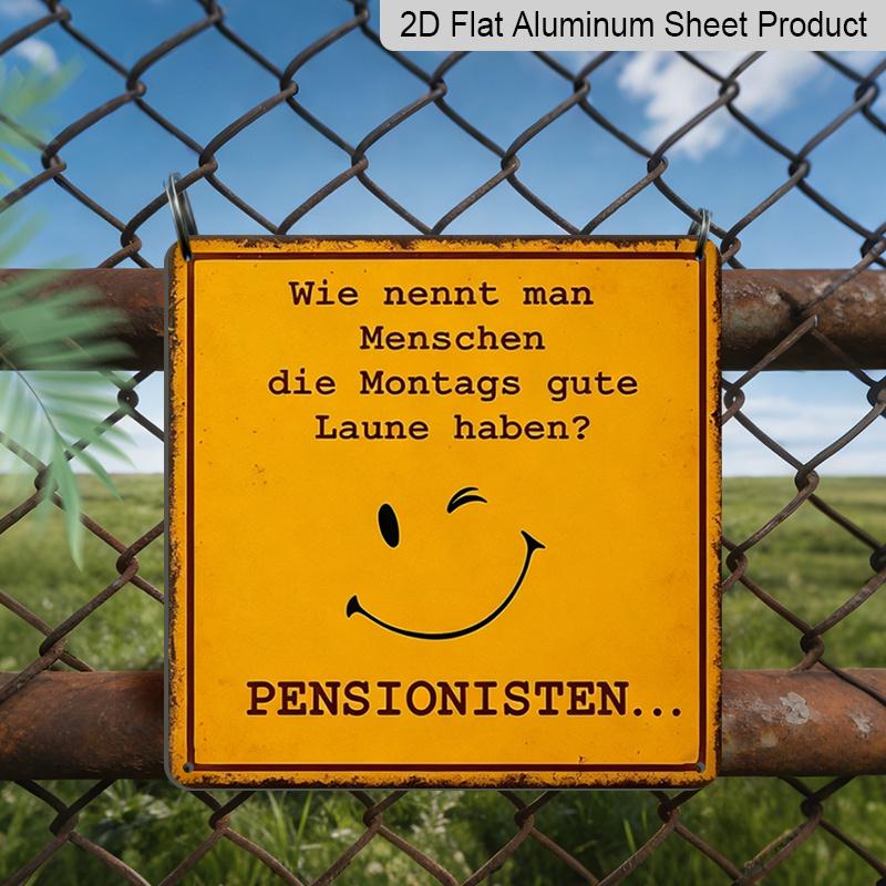 2D Flat, 1pc Funny German Quote Sign What Do You Call People Happy on Monday Retirees - Vintage Wall Art Suitable for Office, Cafe, Bar or Home 20*20cm
2D Flat, 1pc Funny German Quote Sign What Do You Call People Happy on Monday Retirees - Vintage Wall Art Suitable for Office, Cafe, Bar or Home 20*20cm