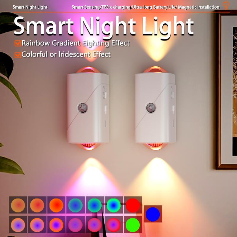LED Smart Sensor Night Light with Smart Motion Sensor and Light Control Sensor, RGB Ambient Wall Light, Magnetic design
LED Smart Sensor Night Light with Smart Motion Sensor and Light Control Sensor, RGB Ambient Wall Light, Magnetic design