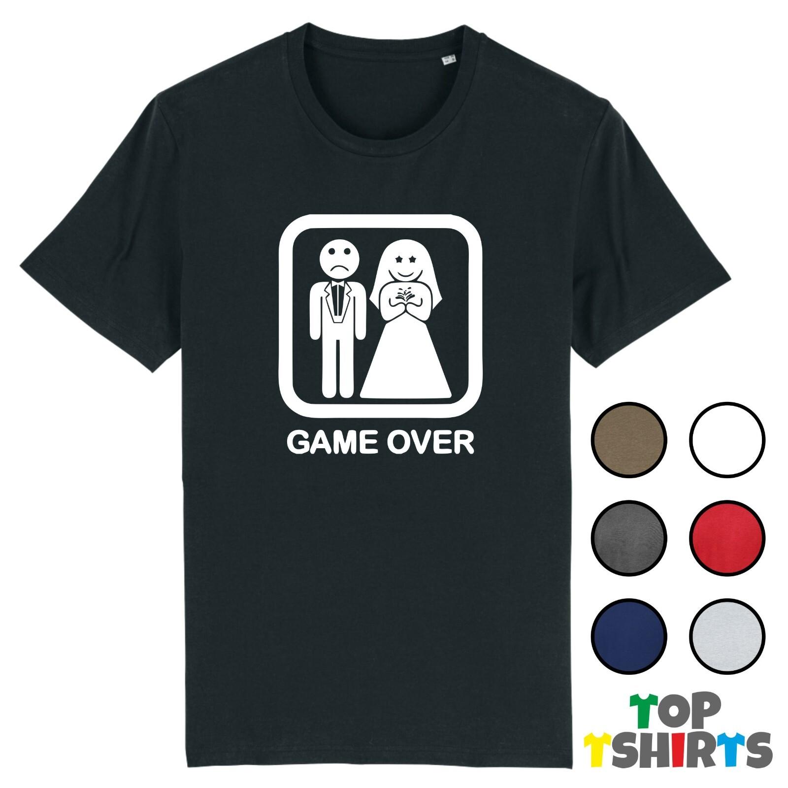 Funny Game Over Marriage T-Shirt Mens Womens Tees Top Husband Friend Ball and Chain Gamer T Shirt Mens Womens Tees Top L
Funny Game Over Marriage T-Shirt Mens Womens Tees Top Husband Friend Ball and Chain Gamer T Shirt Mens Womens Tees Top L