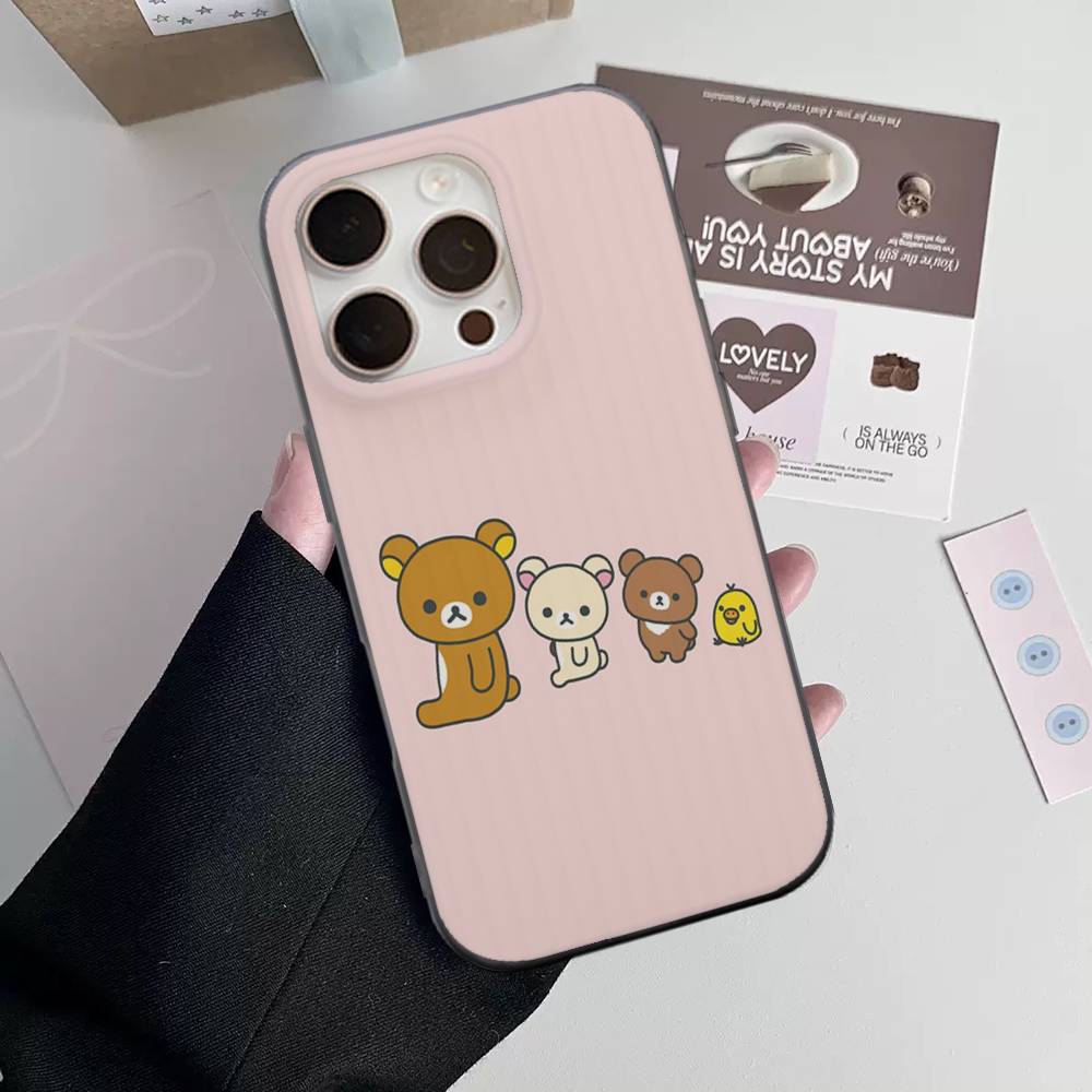 Cartoon Rilakkuma Bear Phone Case For iPhone 17 16 15 14 13 12 11 Pro Max Plus Corrugated Bumper Back Cover Shell iPhone 15 plus
Cartoon Rilakkuma Bear Phone Case For iPhone 17 16 15 14 13 12 11 Pro Max Plus Corrugated Bumper Back Cover Shell iPhone 15 plus