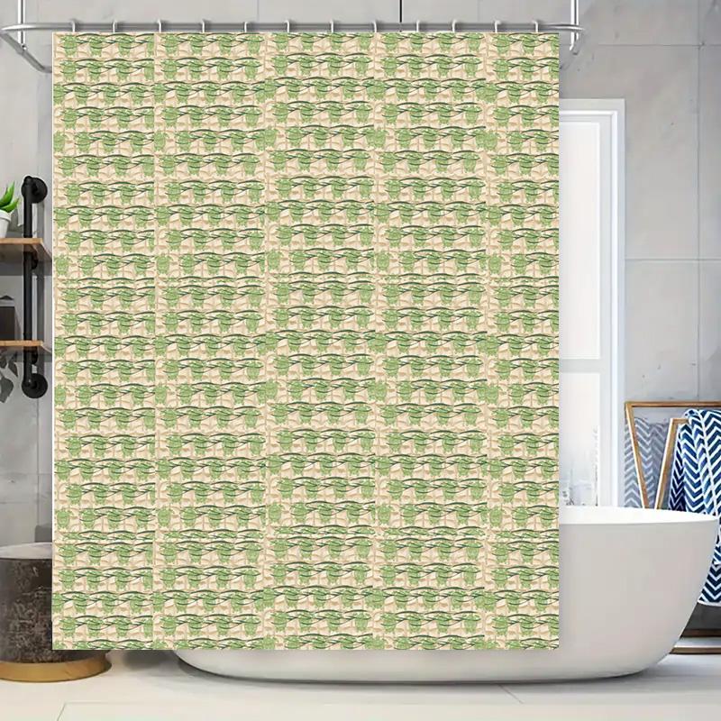 Green Floral Shower Curtain Modern Bathroom Decor With Rod Set For Home Use W60H190(CM)-1 Pcs
Green Floral Shower Curtain Modern Bathroom Decor With Rod Set For Home Use W60H190(CM)-1 Pcs