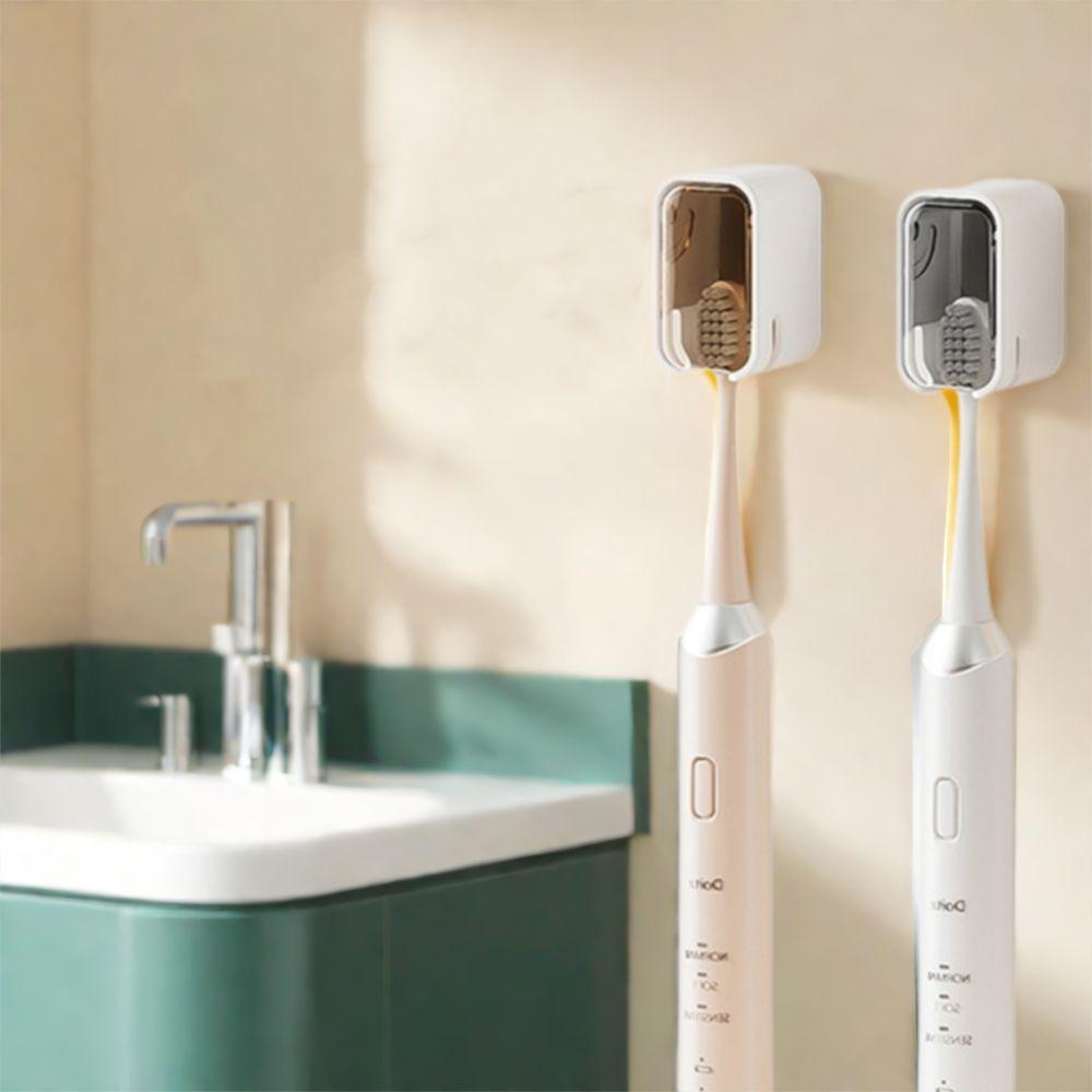 3Pcs Plastic Toothbrush Holder Punch Free Toothbrush Storage Box for Home сірий 
3Pcs Plastic Toothbrush Holder Punch Free Toothbrush Storage Box for Home сірий
