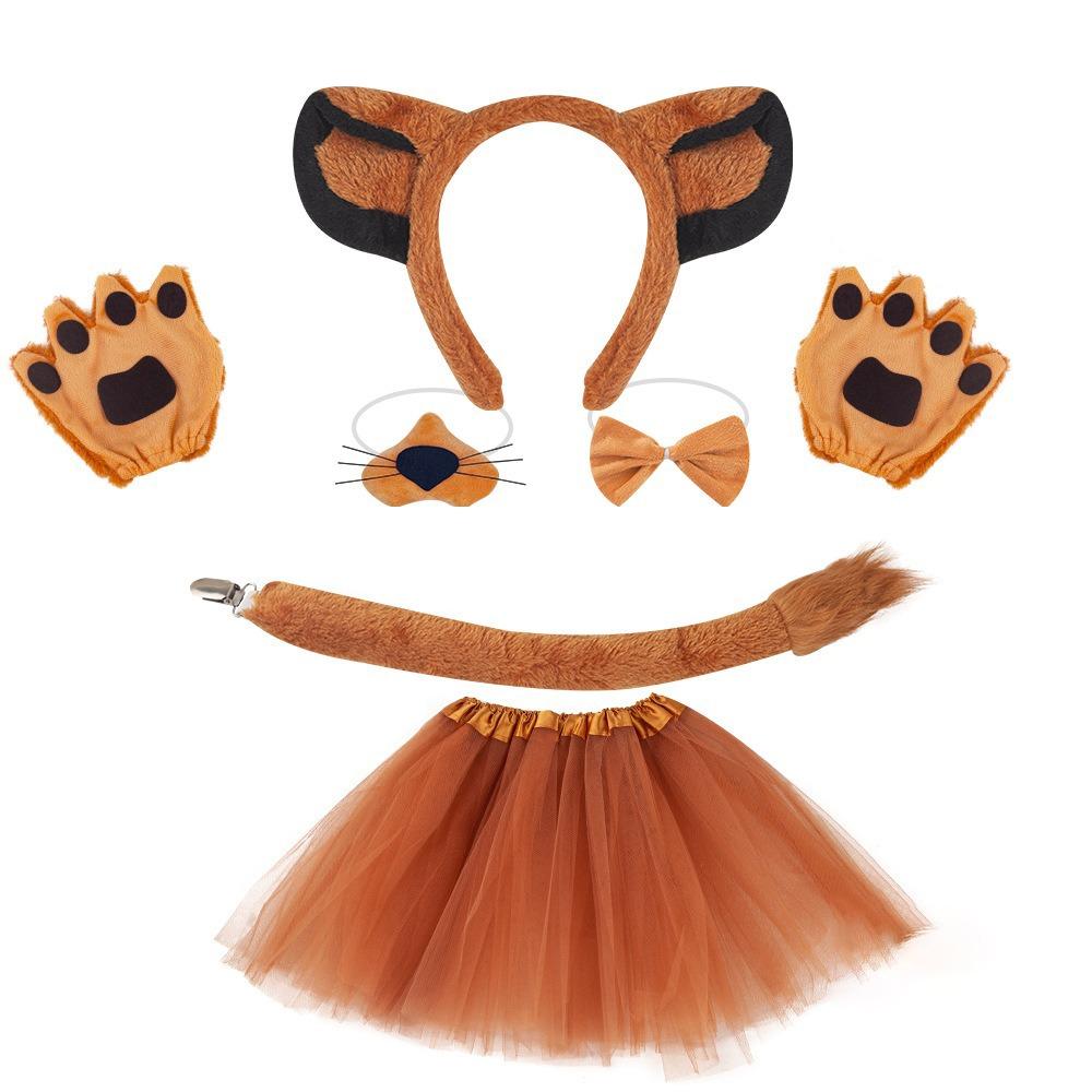 Tail Nose Bowtie Animal Costume Props Cute Plush Lion Ear Headband Animal Dress Up коричневый
Tail Nose Bowtie Animal Costume Props Cute Plush Lion Ear Headband Animal Dress Up коричневый