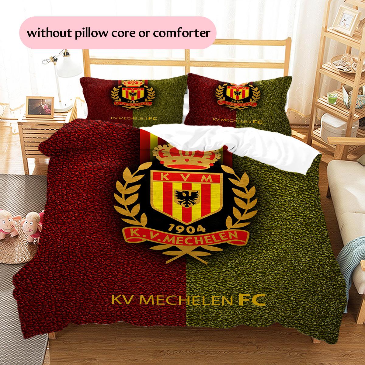 K.V. Mechelen Football Club Pattern Bedding Quilt Set Home Decoration Gift (1 * duvet cover + 2 * pillowcase without core) 135x200cm
K.V. Mechelen Football Club Pattern Bedding Quilt Set Home Decoration Gift (1 * duvet cover + 2 * pillowcase without core) 135x200cm