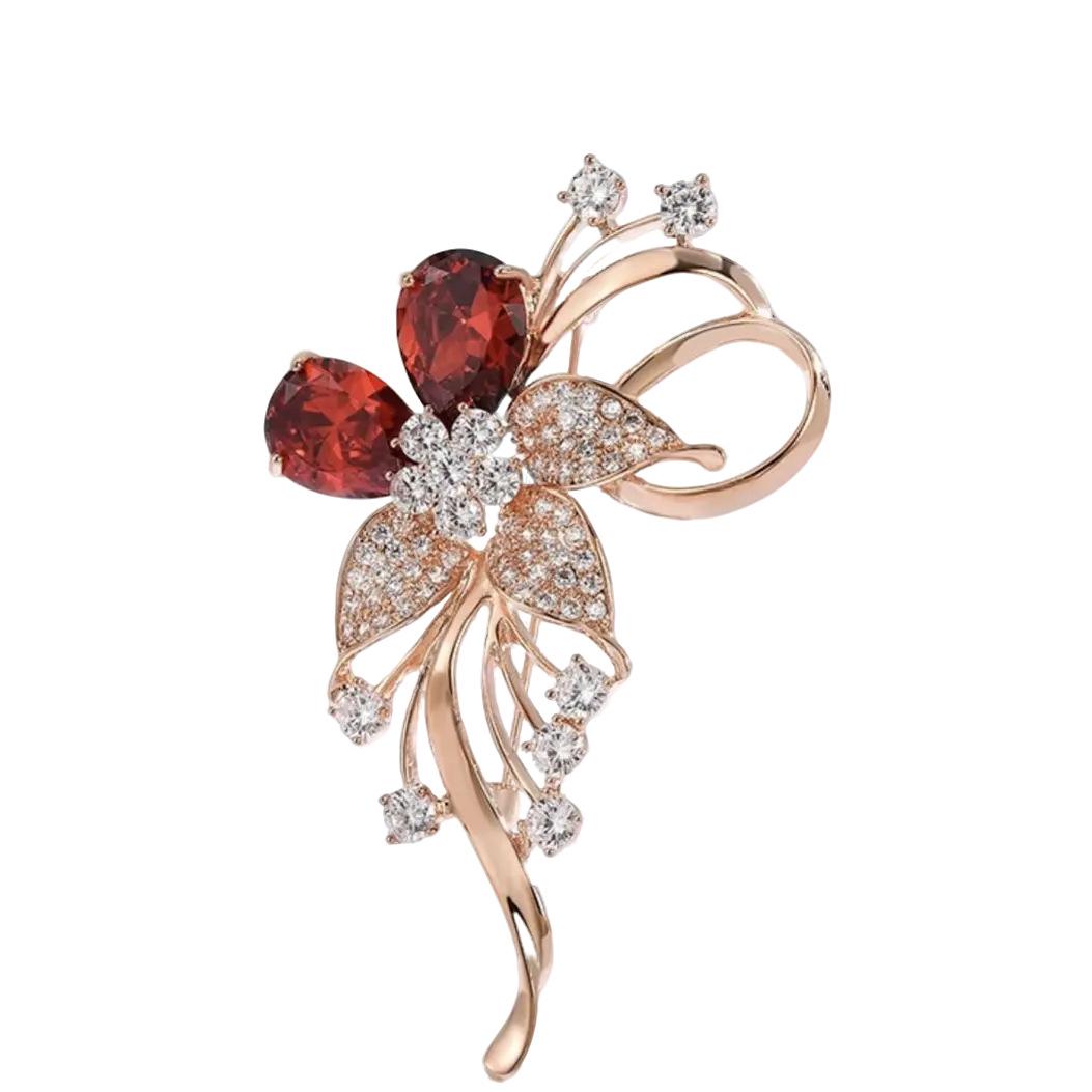 Elegant Floral Zircon Brooch for Women - Suit & Sweater Accessory
Elegant Floral Zircon Brooch for Women - Suit & Sweater Accessory