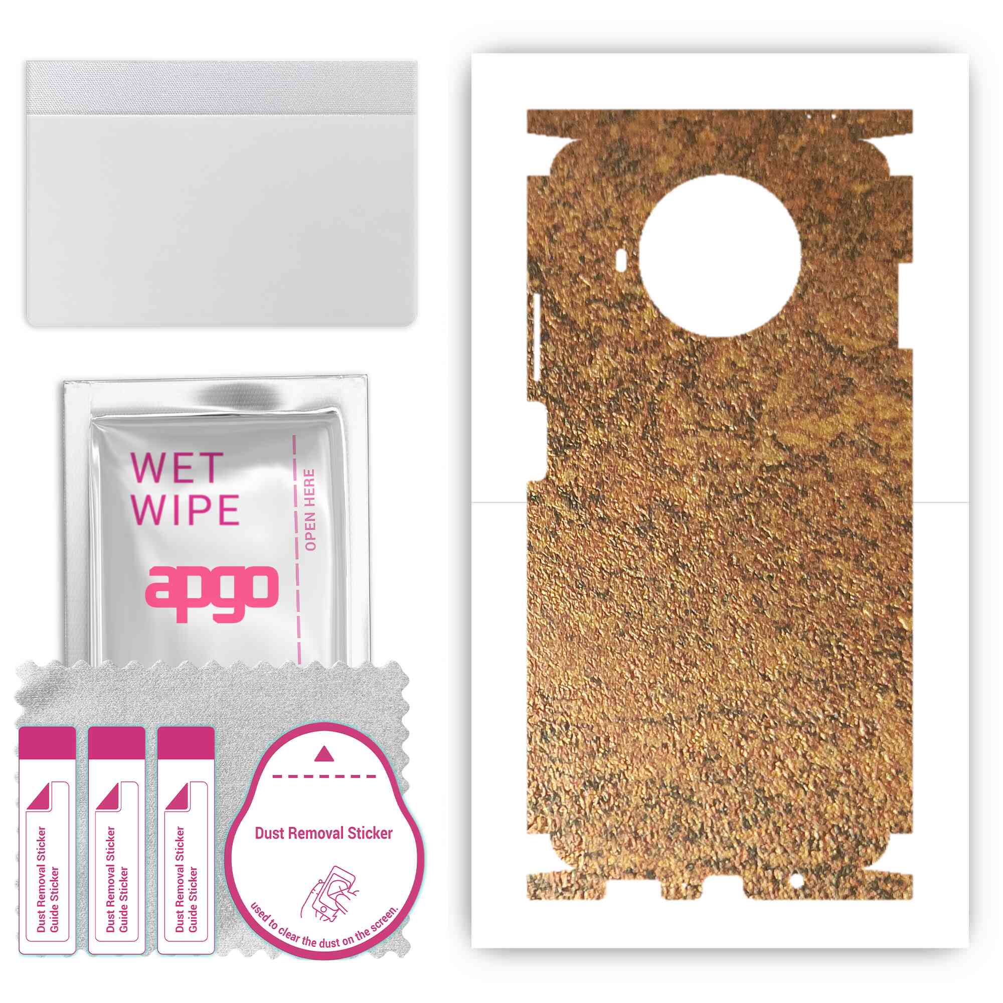 apgo Protective Skin Sticker for the back+sides compatible with Xiaomi Redmi Note 9 Pro 5G, Full Wrap Film, Foil, Vinyl - Pattern Rusty Copper
apgo Protective Skin Sticker for the back+sides compatible with Xiaomi Redmi Note 9 Pro 5G, Full Wrap Film, Foil, Vinyl - Pattern Rusty Copper