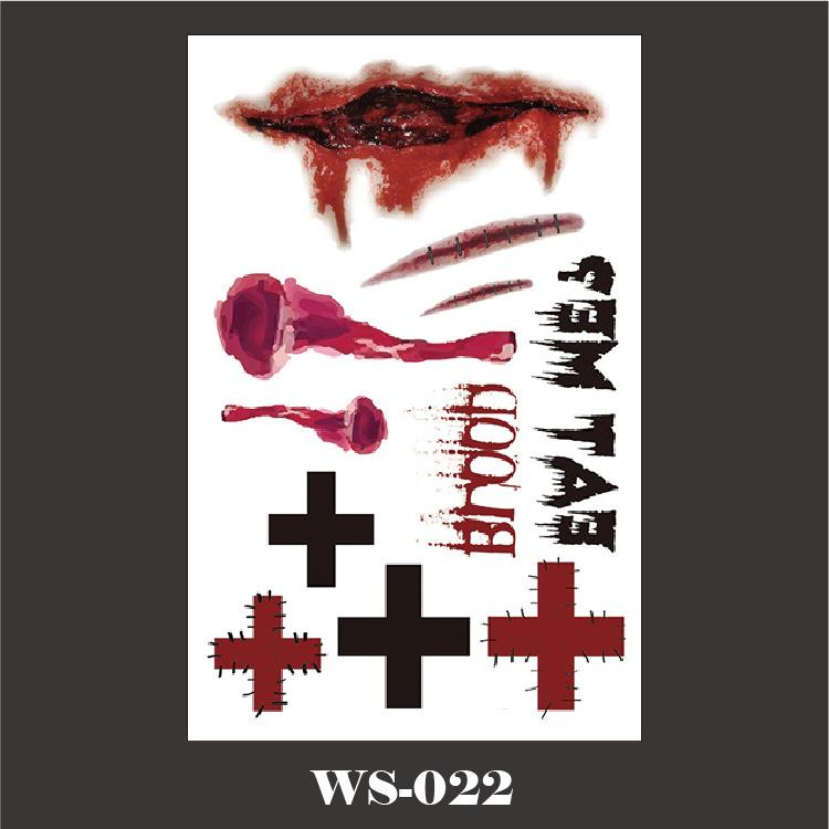 Halloween Temporary Scar Tattoos Sticker Realistic Fake Bloody Wound Scab Horror Body Face Decals for Cosplay Party Supplies 1PC
Halloween Temporary Scar Tattoos Sticker Realistic Fake Bloody Wound Scab Horror Body Face Decals for Cosplay Party Supplies 1PC