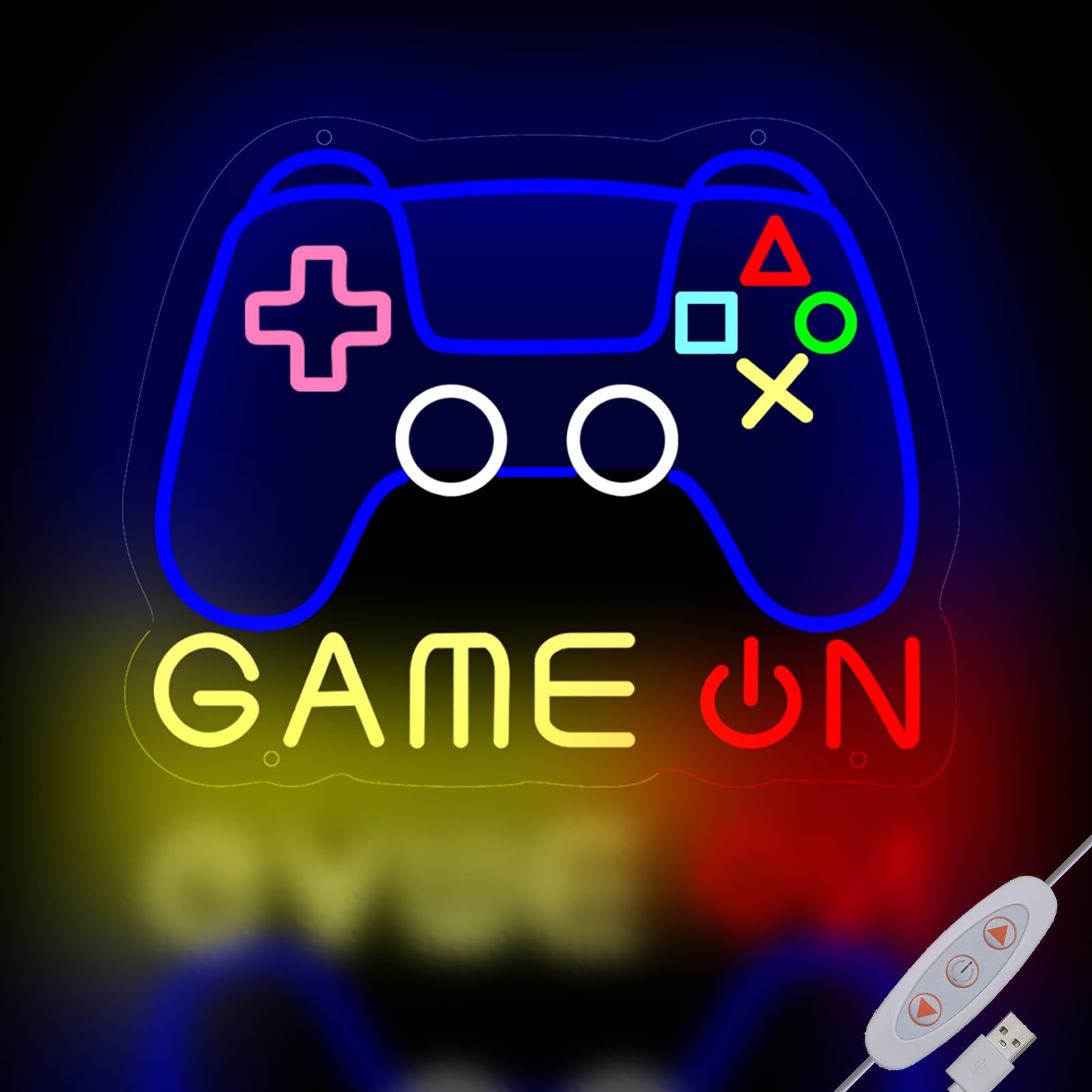 GAME ON Controller Neon Sign - Retro Gaming LED Wall Light for Man Cave, Streamer Room, USB Multicolor Lighting Gift
GAME ON Controller Neon Sign - Retro Gaming LED Wall Light for Man Cave, Streamer Room, USB Multicolor Lighting Gift
