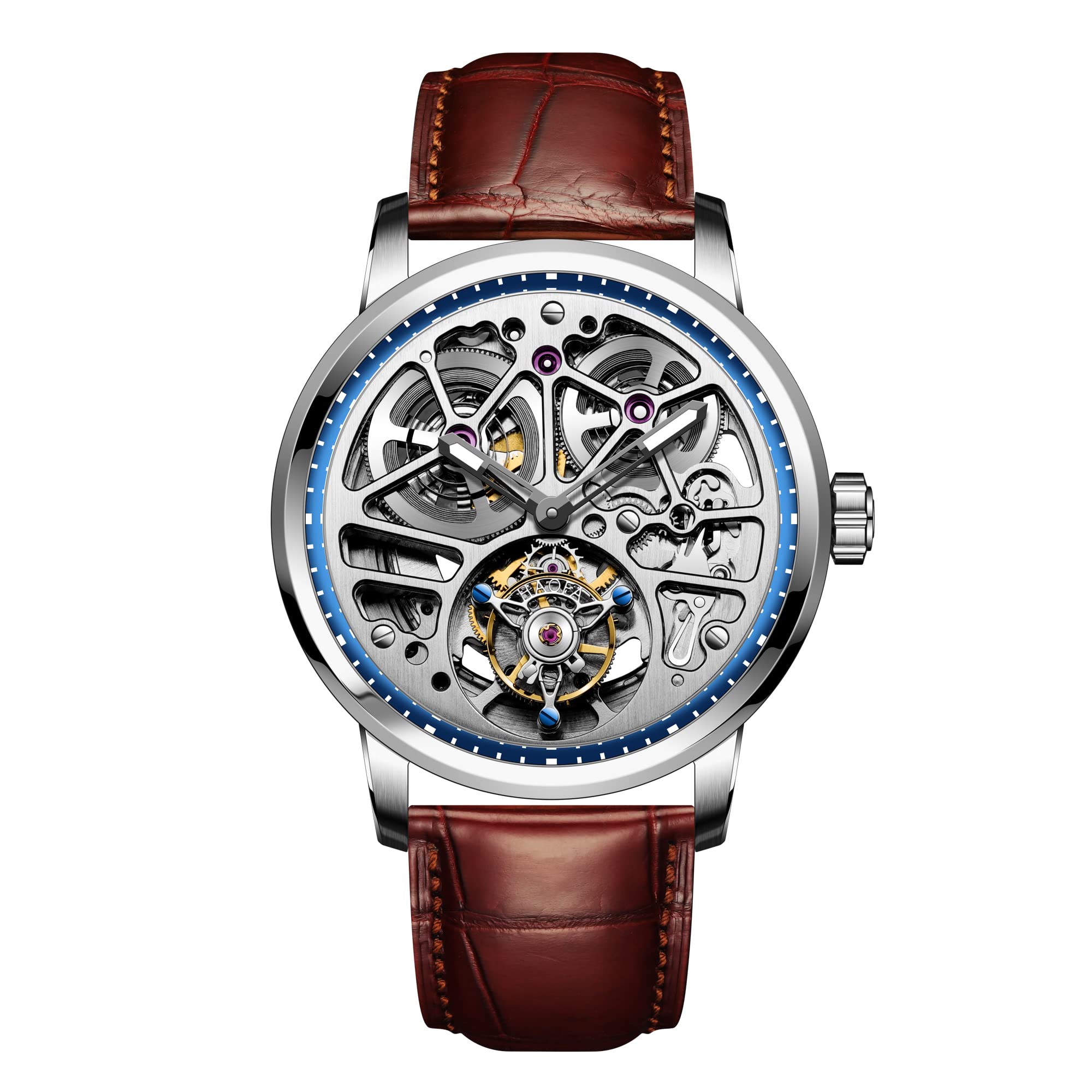 HAOFA Watch Tourbillon Automatic Mechanical Watch Ultra Thin Draft Machine Core Hollow Disc Подарунок Чоловіки Чоловіки синій
HAOFA Watch Tourbillon Automatic Mechanical Watch Ultra Thin Draft Machine Core Hollow Disc Подарунок Чоловіки Чоловіки синій