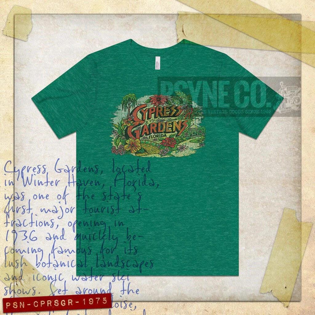 Cypress Gardens Florida 1975 Vintage Men s T shirt XL
Cypress Gardens Florida 1975 Vintage Men s T shirt XL