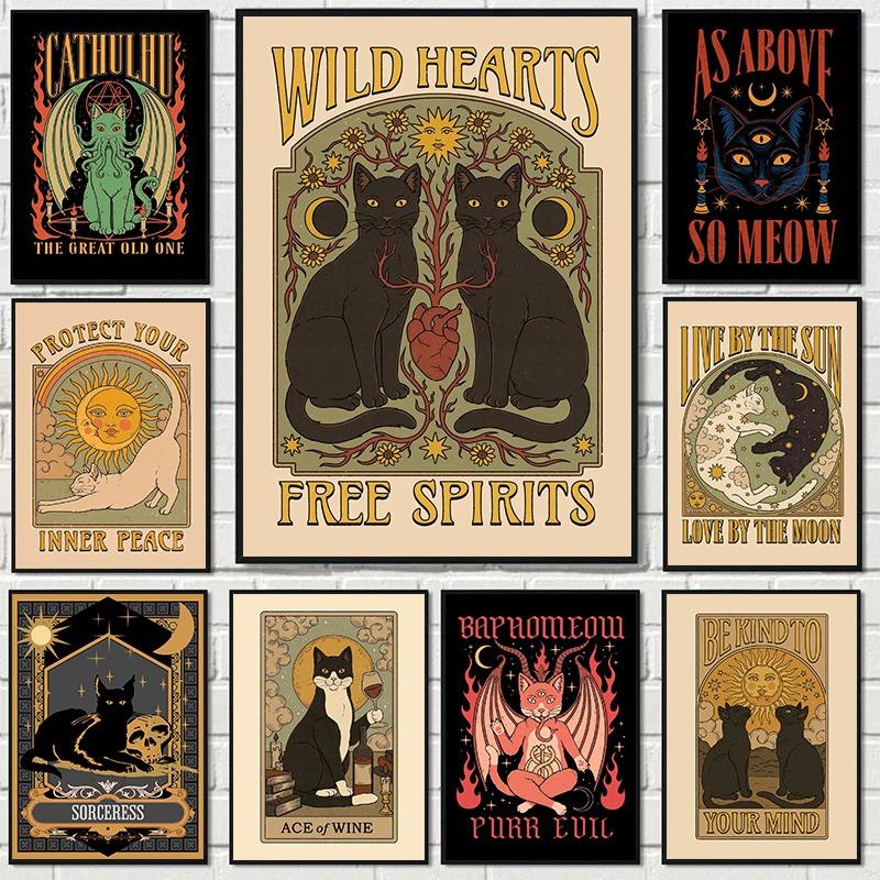 Abstract Cat Vintage Tarot The Lovers Sun Moon Illustration Poster and Prints Canvas Painting Wall Art Pictures Home Room Decor 21cm×30cm NoFrame
Abstract Cat Vintage Tarot The Lovers Sun Moon Illustration Poster and Prints Canvas Painting Wall Art Pictures Home Room Decor 21cm×30cm NoFrame