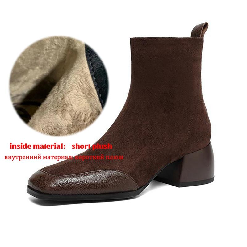 Krazing Pot Sheepskin Flock Winter Square Toe Chunky Heels Chelsea Fashion Boots Women Zip Patch Work Women Ankle Boots 42
Krazing Pot Sheepskin Flock Winter Square Toe Chunky Heels Chelsea Fashion Boots Women Zip Patch Work Women Ankle Boots 42