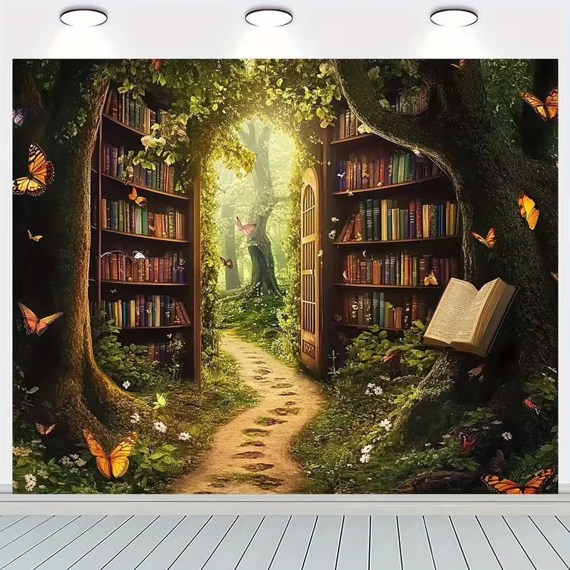 2D Whimsical Book & Butterfly Forest Photography Background 47.2x31.5inch/120*80cm
2D Whimsical Book & Butterfly Forest Photography Background 47.2x31.5inch/120*80cm